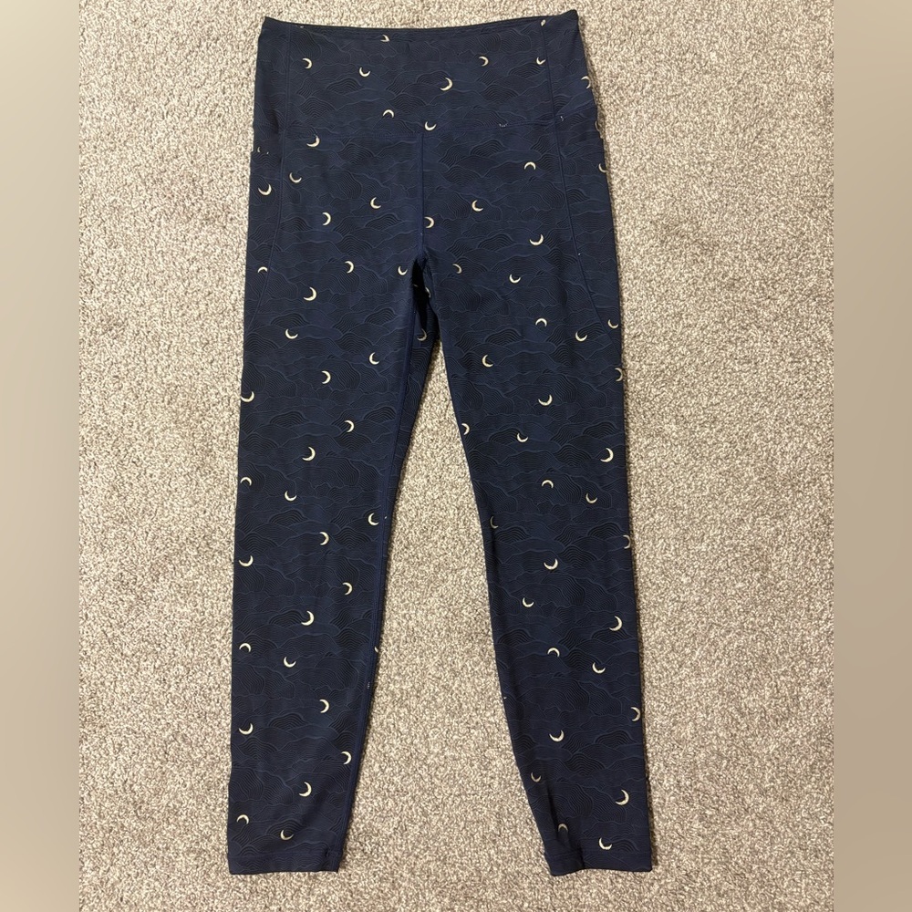 ZYIA Navy Terrace Moon Luxe Leggings Size 6-8